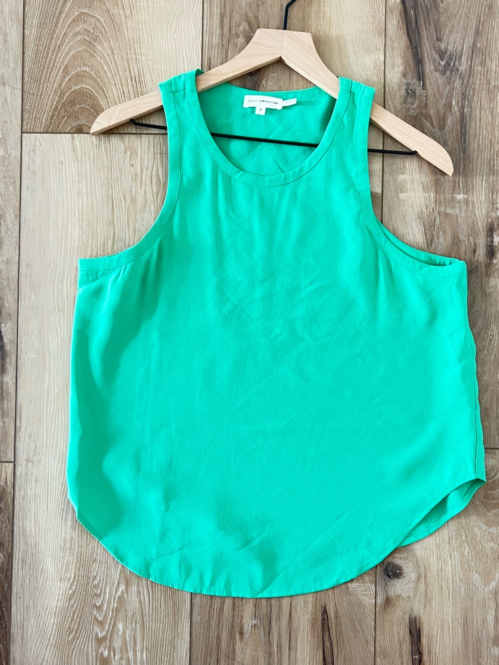Good American Kelly Green Sleeveless Tank